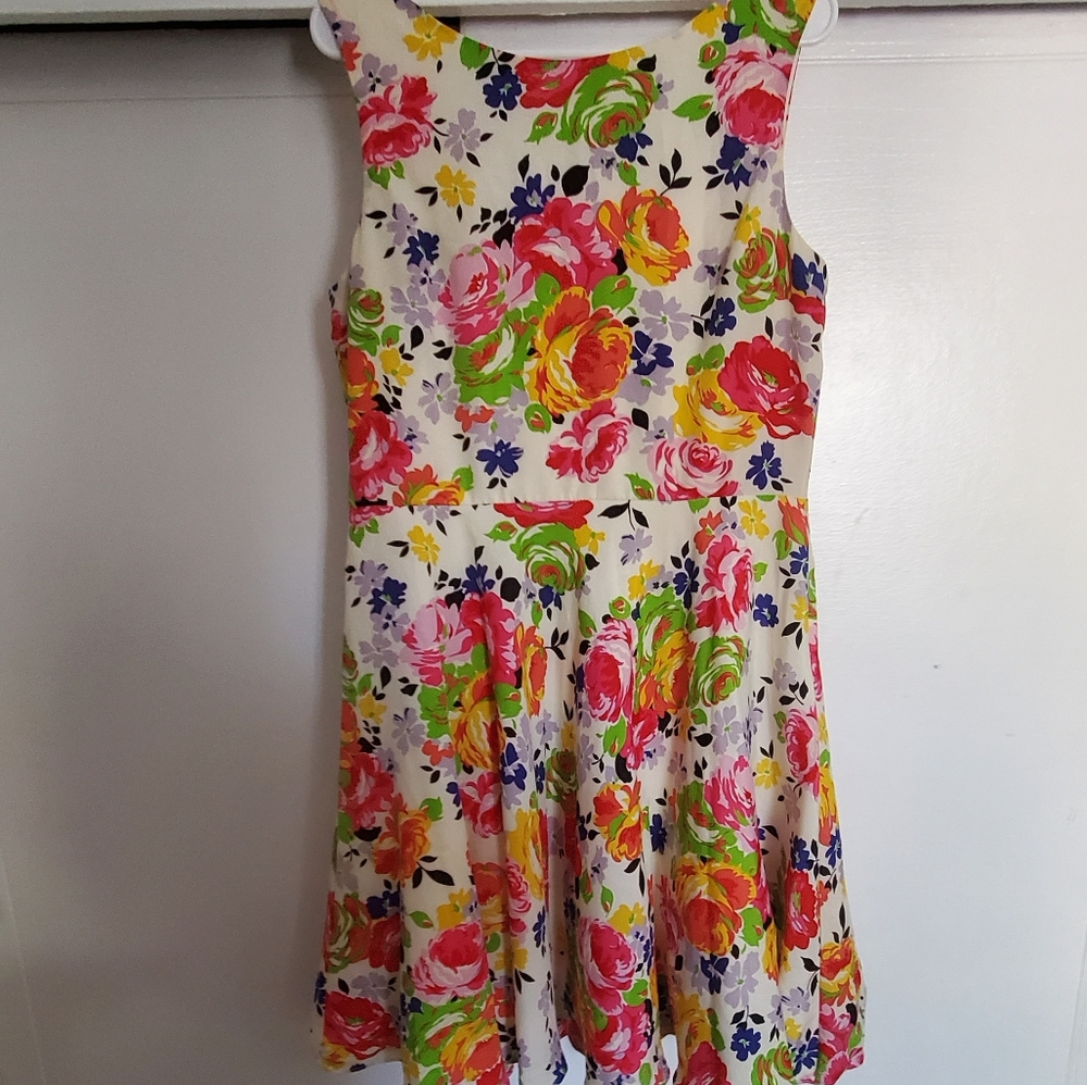 Colorful Betsey Johnson floral dress size 14